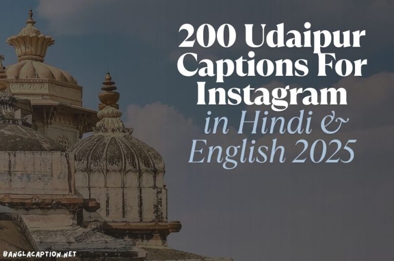 Udaipur Captions For Instagram in Hindi