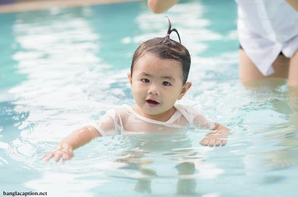Baby Swimming Captions For Instagram With Friends